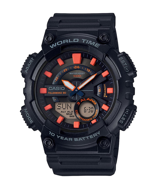 AD221 AEQ-110W-1A2VDF YOUTH COMBINATION WATCH - Kamal Watch Company