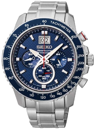 Seiko Sportura Chronograph Blue Dial Spc135P1 Men'S Watch