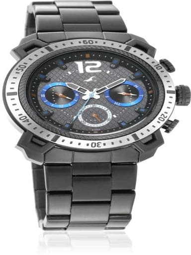 Fastrack Analog All Nighters Black Dial Stainless Steel Strap Watch - Kamal Watch Company
