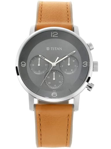 Titan Athleisure Black Multi-Function Dial Hybrid Strap Men's Watch 90119SP01 - Kamal Watch Company