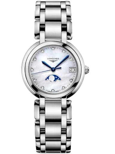 Longines PrimaLuna Stainless Steel Quartz Women's Watch - Kamal Watch Company