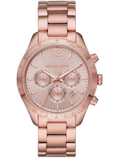 Michael Kors Layton Chronograph Rose Gold Dial Women's Watch - Kamal Watch Company