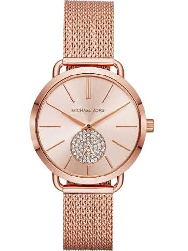 Michael Kors Portia Rose Gold Dial Women's Watch - Kamal Watch Company
