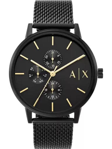 Armani Exchange Round Analog Black Dial Men Watch - Kamal Watch Company