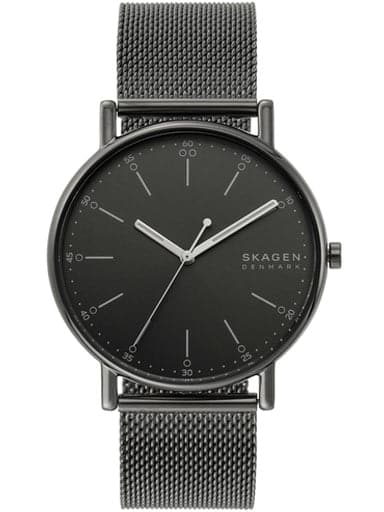 Skagen Mens Signatur Black Dial Stainless Steel Analogue Watch - Kamal Watch Company
