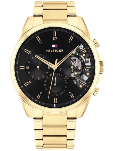 Tommy Hilfiger Black Dial Multifunction Watch for Men - Kamal Watch Company