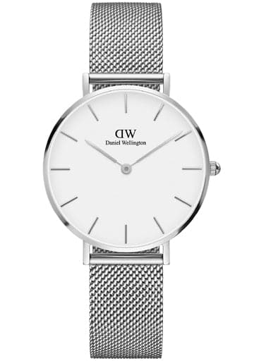 Daniel Wellington Womens Classic Petite Sterling Silver & White Watch - Kamal Watch Company