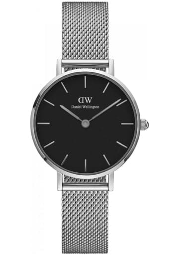 Daniel Wellington Womens Classic Petite Sterling Silver & Black Watch - Kamal Watch Company