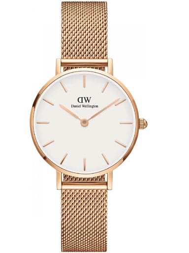 Daniel Wellington Classic Petite Melrose 28mm Analogue Women's Watch(White Dial & Gold Colored Strap) - Kamal Watch Company