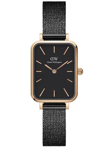 Daniel Wellington Quadro Black Mesh Womens Watch - Kamal Watch Company