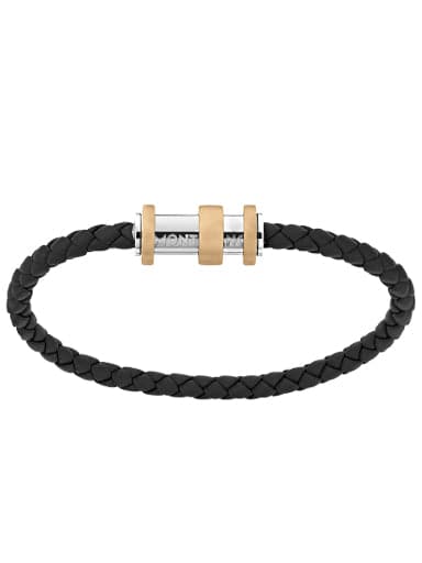MONTBLANC Bracelet 1858 Geosphere Leather Steel MB12614760 - Kamal Watch Company