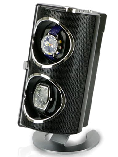 Watch Winder Jebely Beno Ultra Stylish For Two Watches. Acrylic Rotating Engines Japanese JBW091SV - Kamal Watch Company