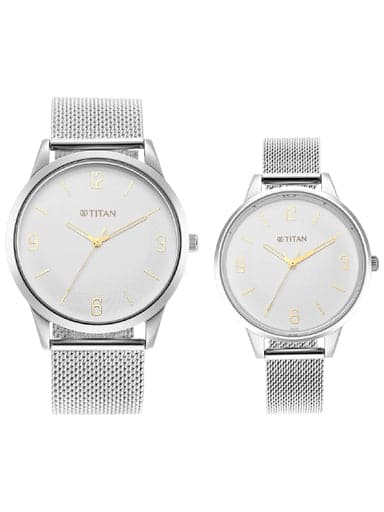 TITAN Titan Bandhan White Dial Silver Stainless Steel Strap Watch 18062648SM01 - Kamal Watch Company