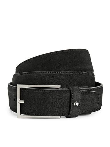 Montblanc Classic Square Suede Leather Belt MB112958 - Kamal Watch Company