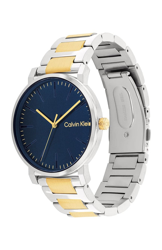 Calvin Klein Ck Slate Blue Dial Stainless Steel Analog Watch for Men - 25200258