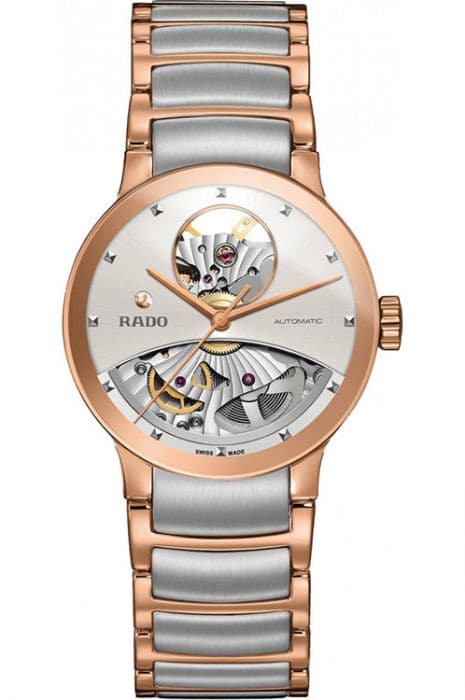 Rado Centrix Open Heart Automatic Silver Skeleton Dial Women's Watch - Kamal Watch Company