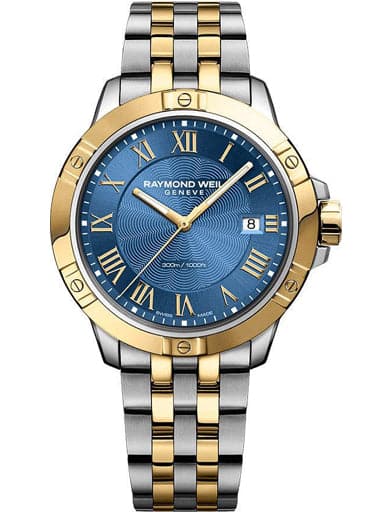 Raymond Weil Tango Classic Men's Quartz Gold Blue Dial Steel 41 MM Watch - Kamal Watch Company