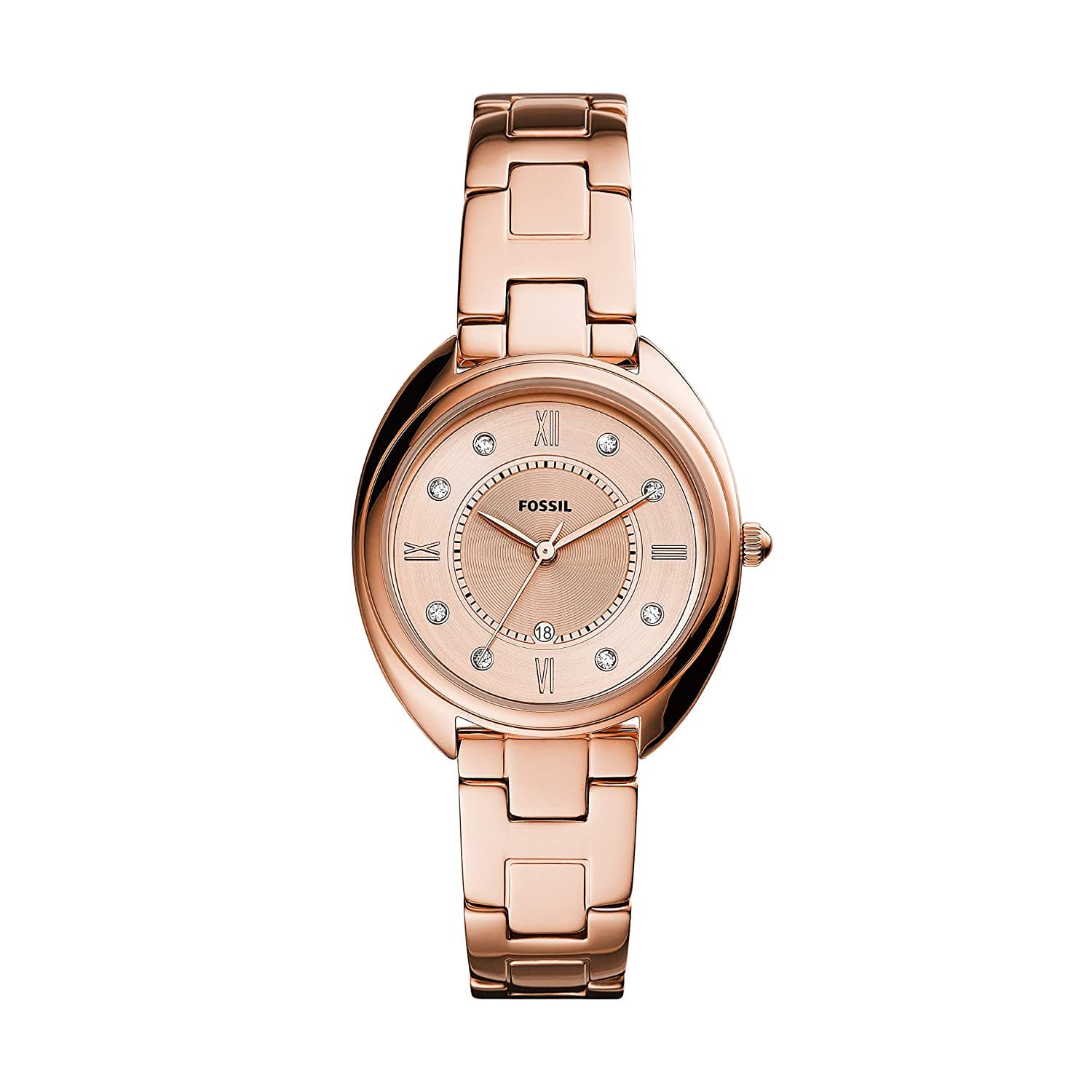 Fossil Gabby Three-Hand Date Rose Gold-Tone Stainless Steel Watch
