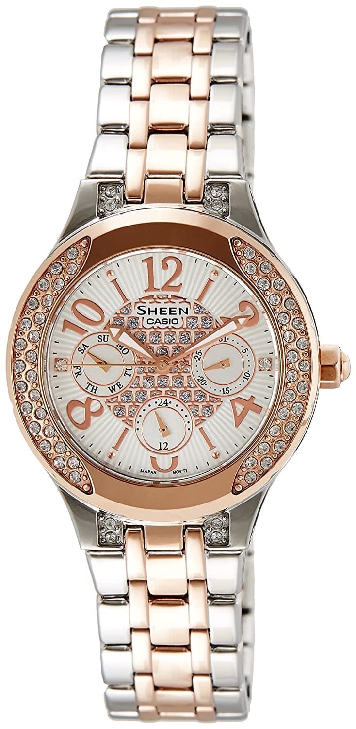 Casio Sheen SHE-3803SG-7AUDR (SX106) Rose Gold Women's Watch - Kamal Watch Company