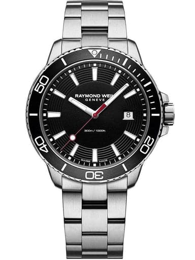 Raymond Weil Tango 300 Men's Quartz Steel Black Diver 42mm Watch - Kamal Watch Company