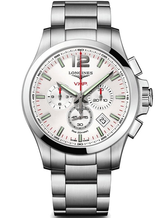 Longines Conquest V.H.P. Chronograph 42mm Men's Watch L37174766 - Kamal Watch Company