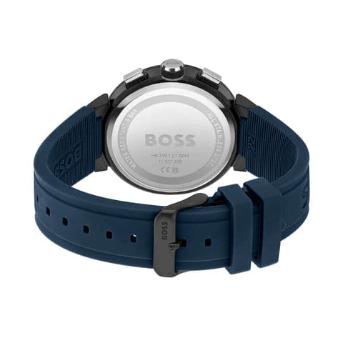 Hugo Boss One MenS Blue Dial Blue Silicone Watch 1513998 - Kamal Watch Company