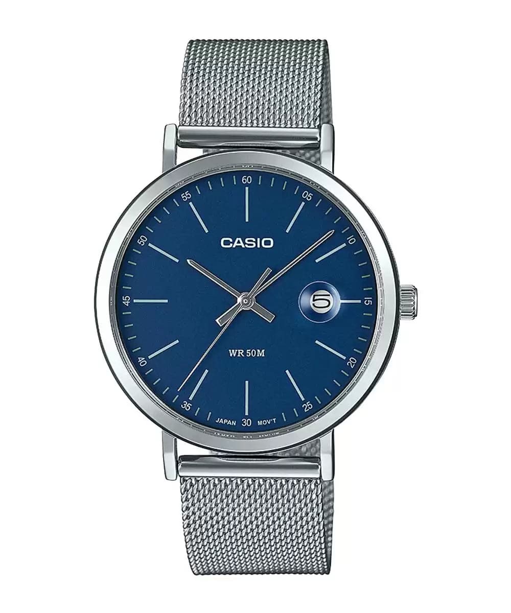 CASIO ENTICER MEN Silver Analog - Men's Watch A1828 - Kamal Watch Company
