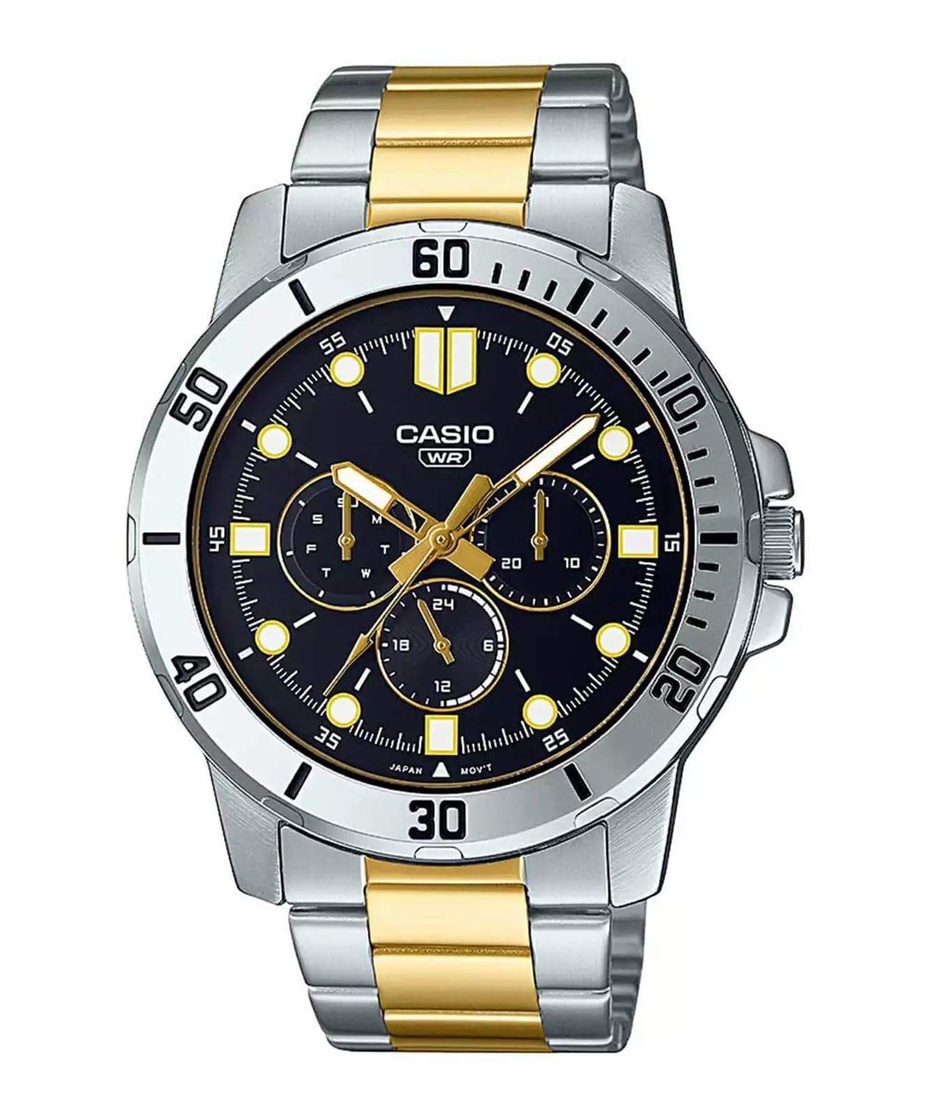 CASIO ENTICER MEN Two-Tone Multi-Dial - Men's Watch A1859 - Kamal Watch Company