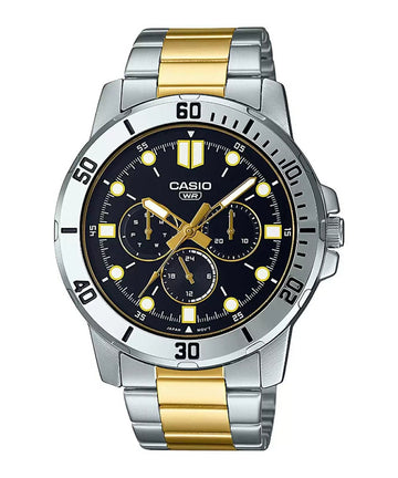 CASIO ENTICER MEN Two-Tone Multi-Dial - Men's Watch A1859 - Kamal Watch Company