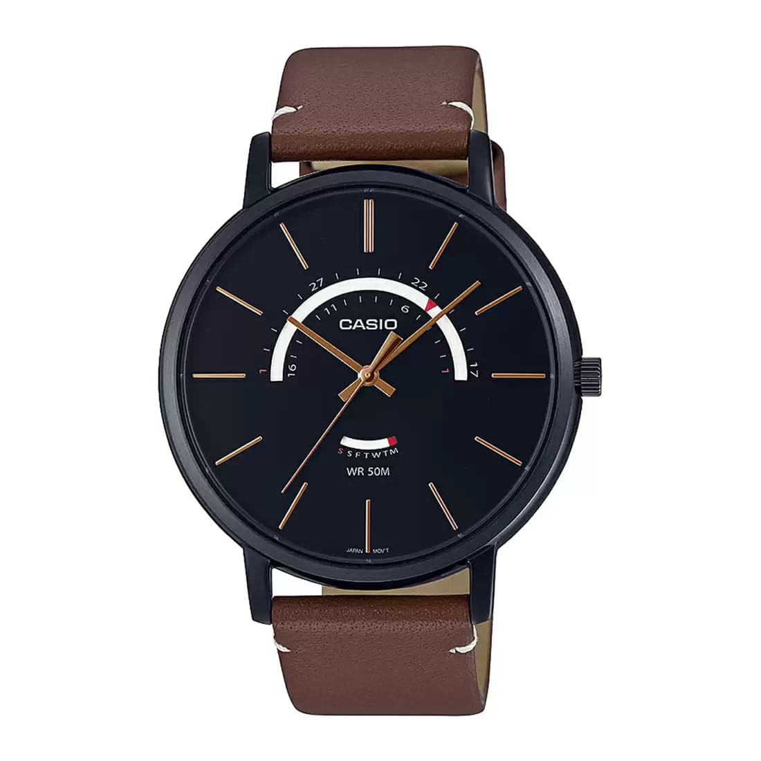 Casio Enticer Men Brown Leather Analog Men S Watch A1876