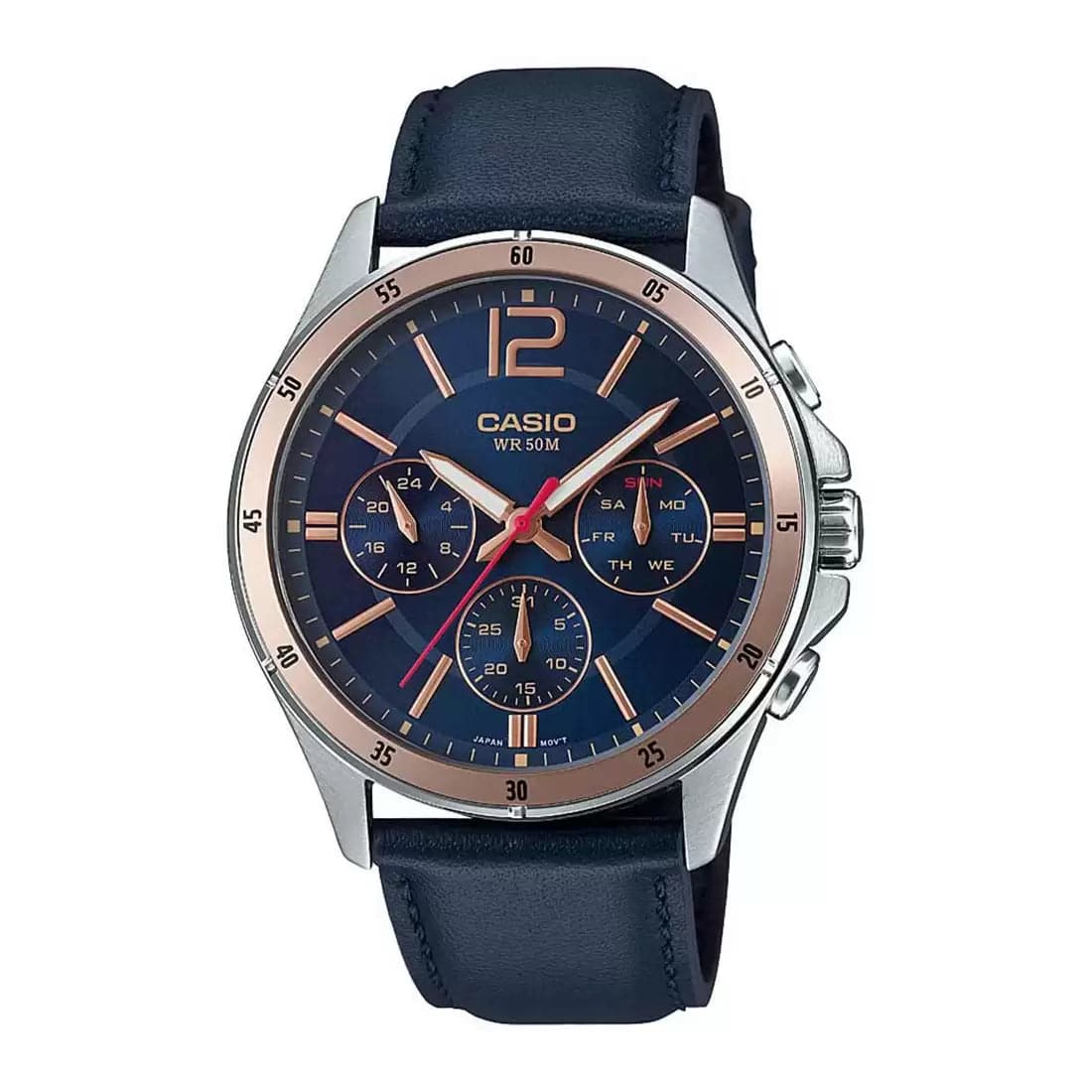CASIO ENTICER MEN Blue Multi-Dial - Men's Watch A1889 - Kamal Watch Company