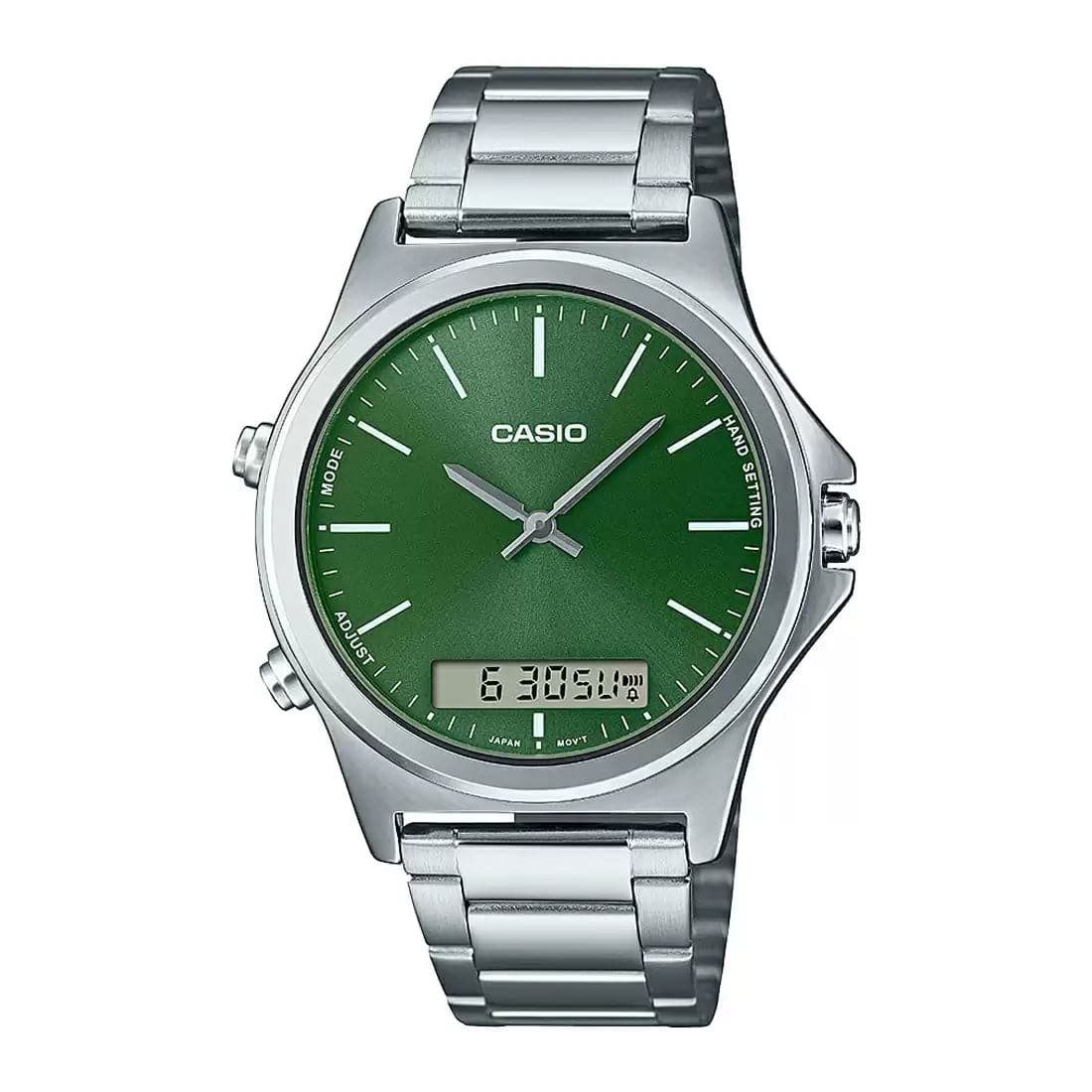 CASIO ENTICER MEN Silver Analog Digital - Men's Watch A1925 - Kamal Watch Company