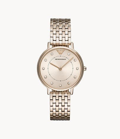 Emporio Armani Women's Two-Hand Pink Stainless Steel Watch AR11062 - Kamal Watch Company