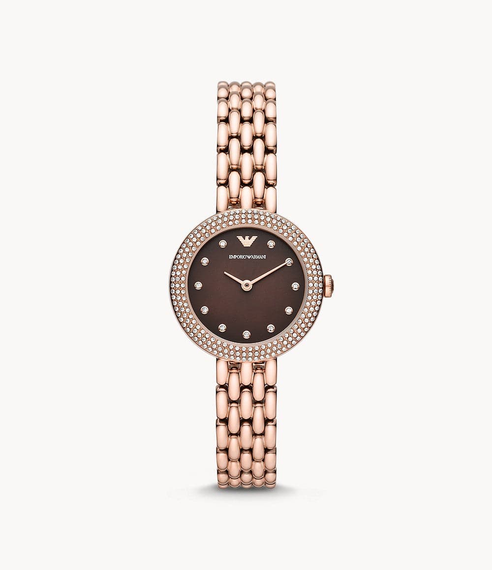 Emporio Armani Two-Hand Rose Gold Stainless Steel Watch AR11418 - Kamal Watch Company