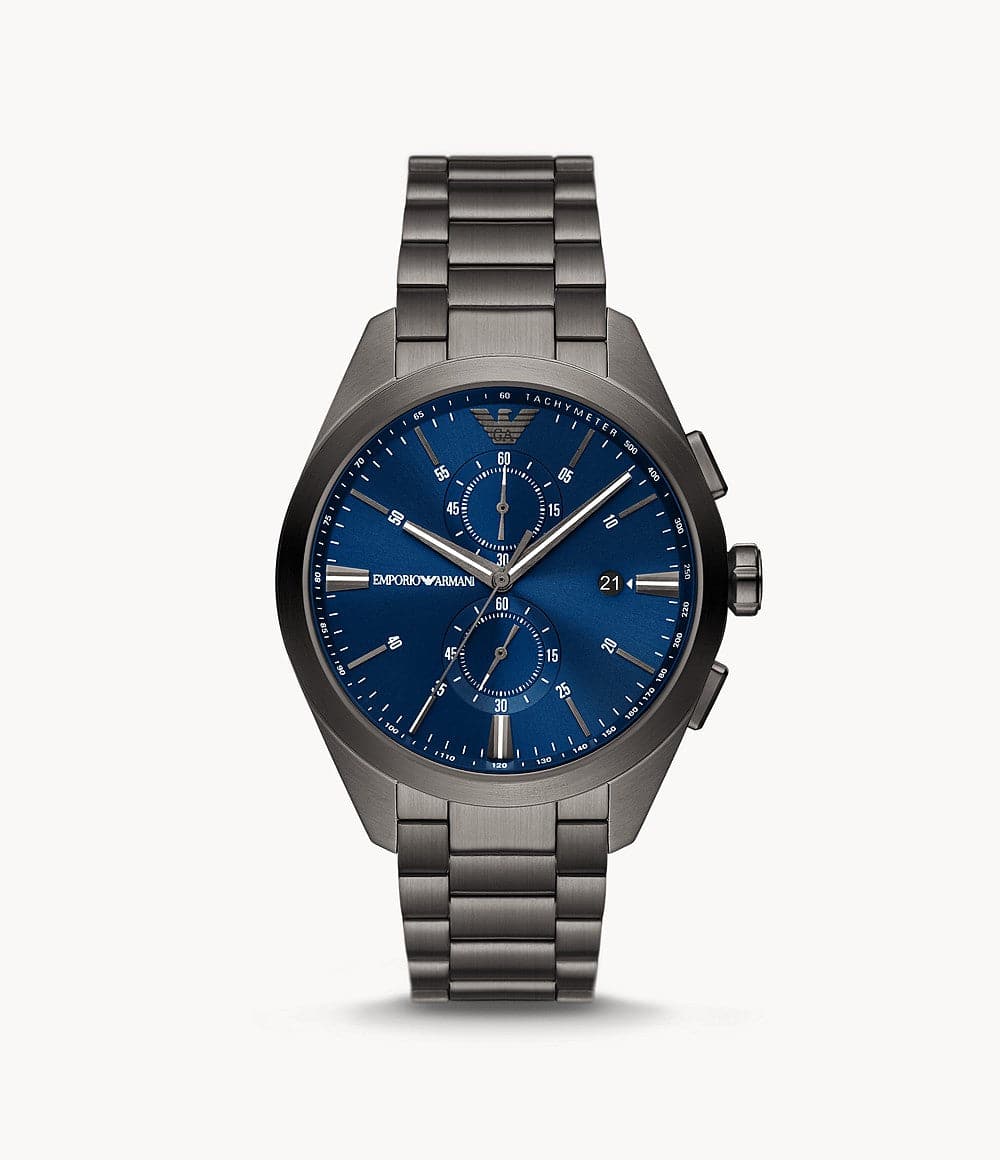 Emporio Armani Chronograph Gunmetal Stainless Steel Watch AR11481I - Kamal Watch Company