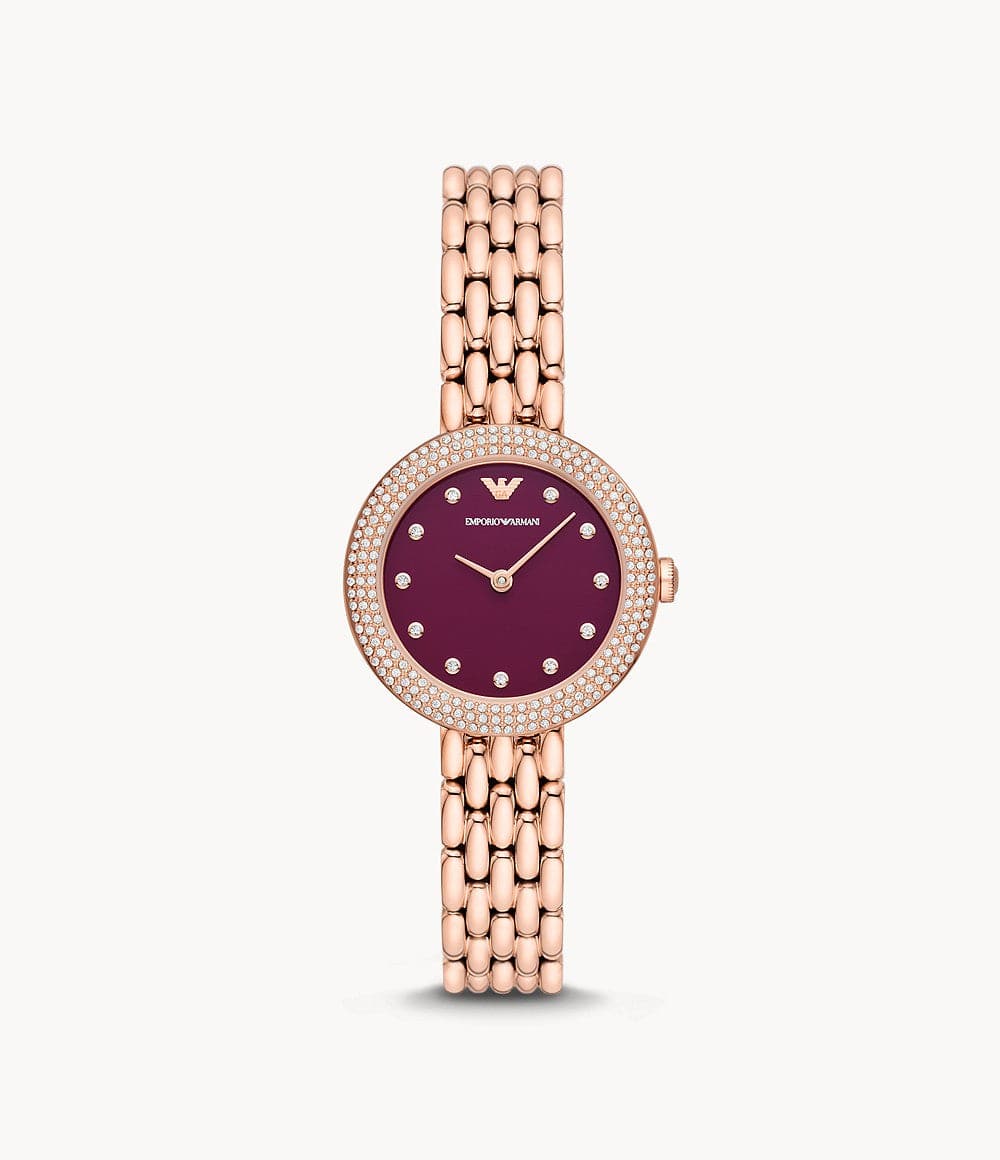 Emporio Armani Two-Hand Rose Gold Stainless Steel Watch AR11491I - Kamal Watch Company