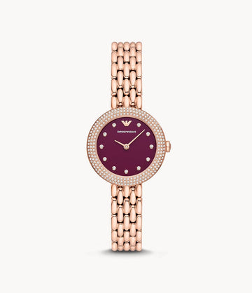 Emporio Armani Two-Hand Rose Gold Stainless Steel Watch AR11491I - Kamal Watch Company