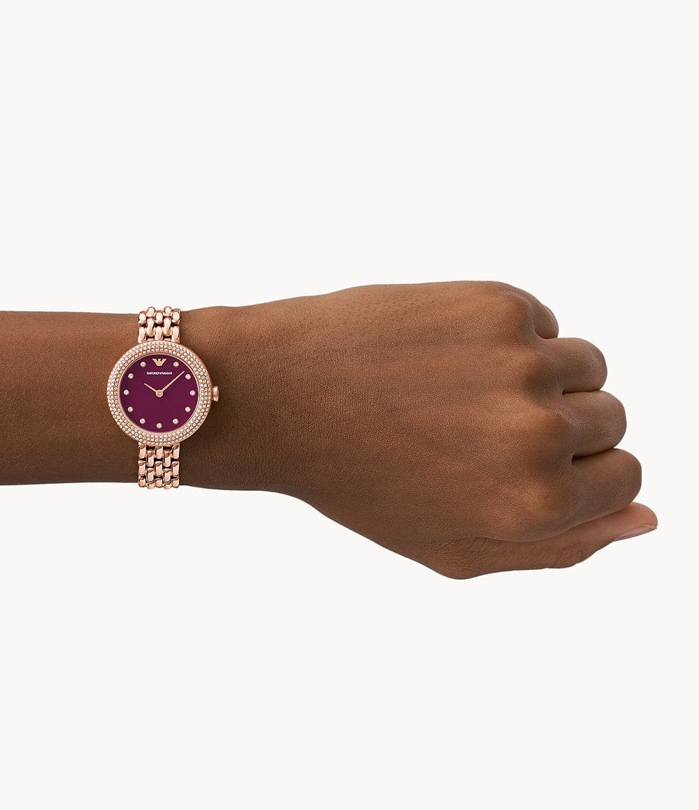 Emporio Armani Two-Hand Rose Gold Stainless Steel Watch AR11491I - Kamal Watch Company