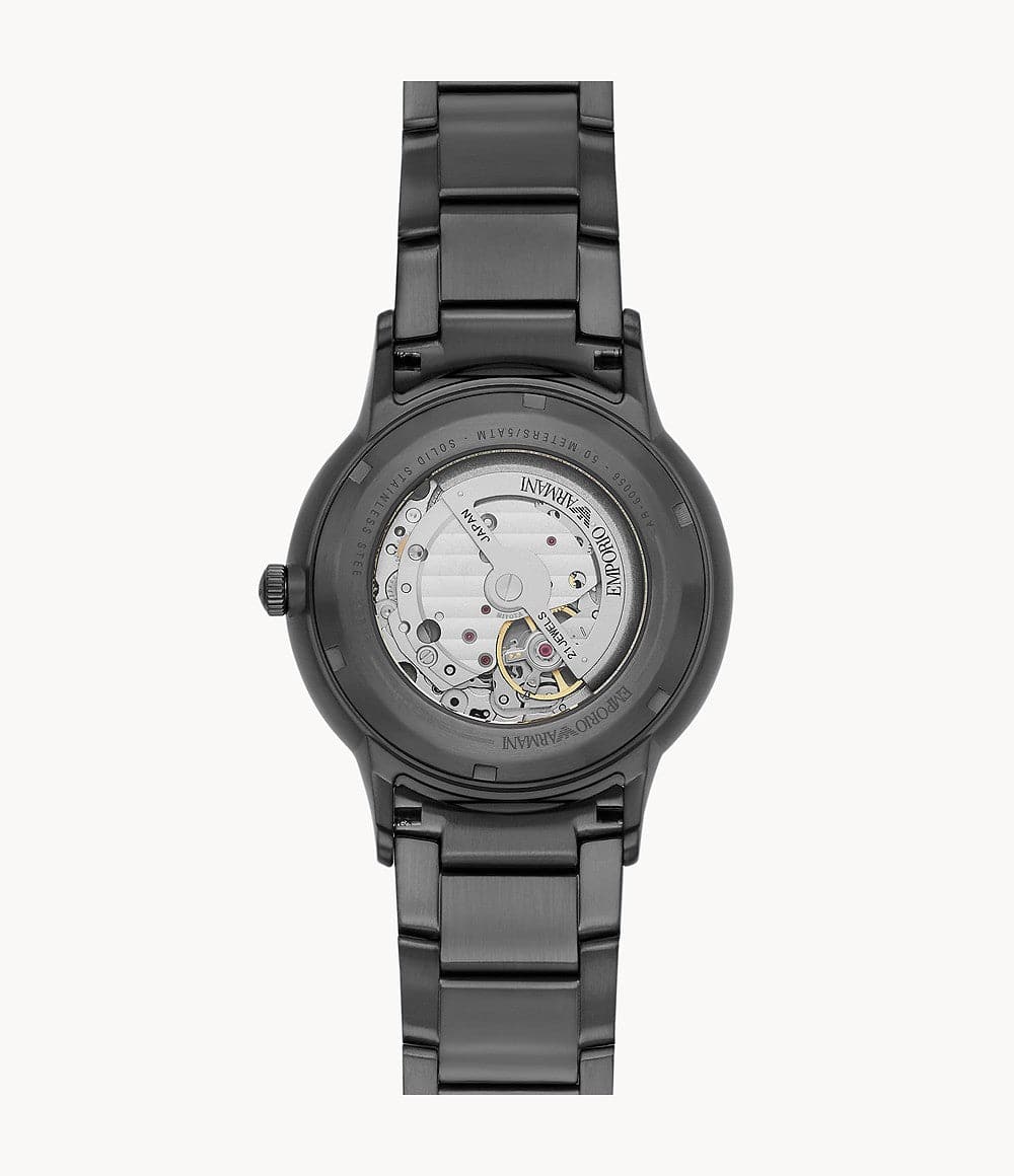 Emporio Armani Automatic Gunmetal Stainless Steel Watch AR60056 - Kamal Watch Company