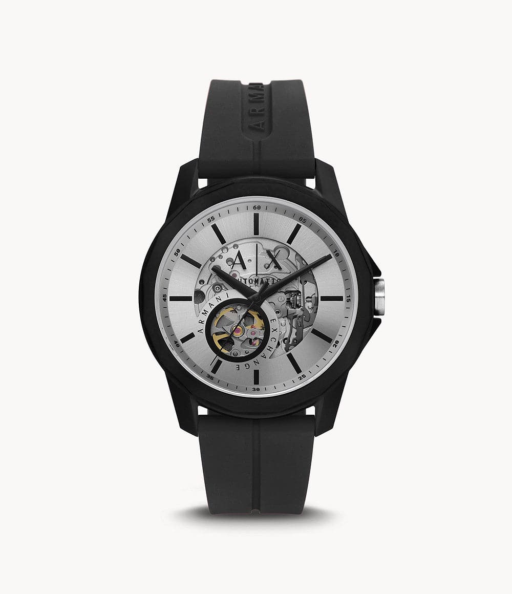Armani Exchange Automatic White Silicone Watch AX1726 - Kamal Watch Company