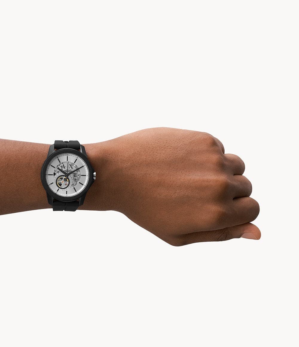 Armani Exchange Automatic White Silicone Watch AX1726I - Kamal Watch Company