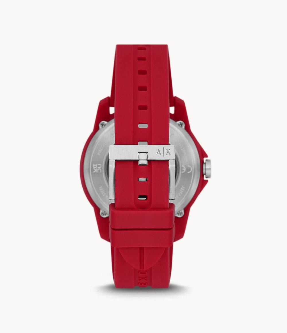 Armani Exchange Automatic Red Silicone Watch AX1728 - Kamal Watch Company