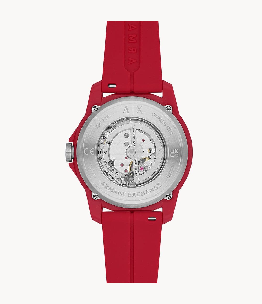 Armani Exchange Automatic Red Silicone Watch AX1728 - Kamal Watch Company