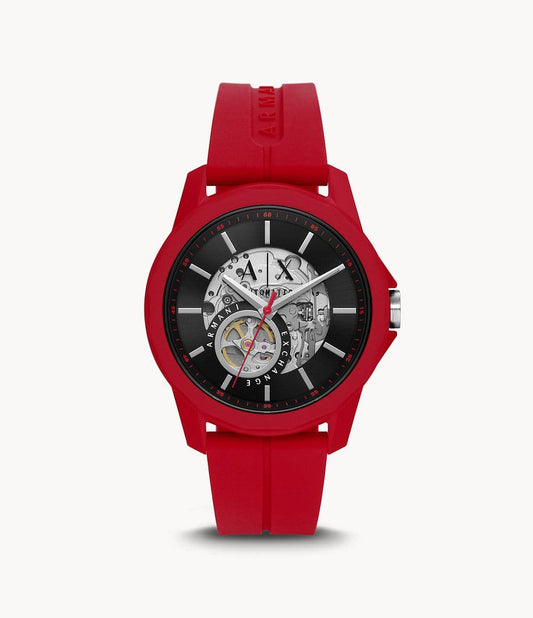 Armani Exchange Automatic Red Silicone Watch AX1728 - Kamal Watch Company
