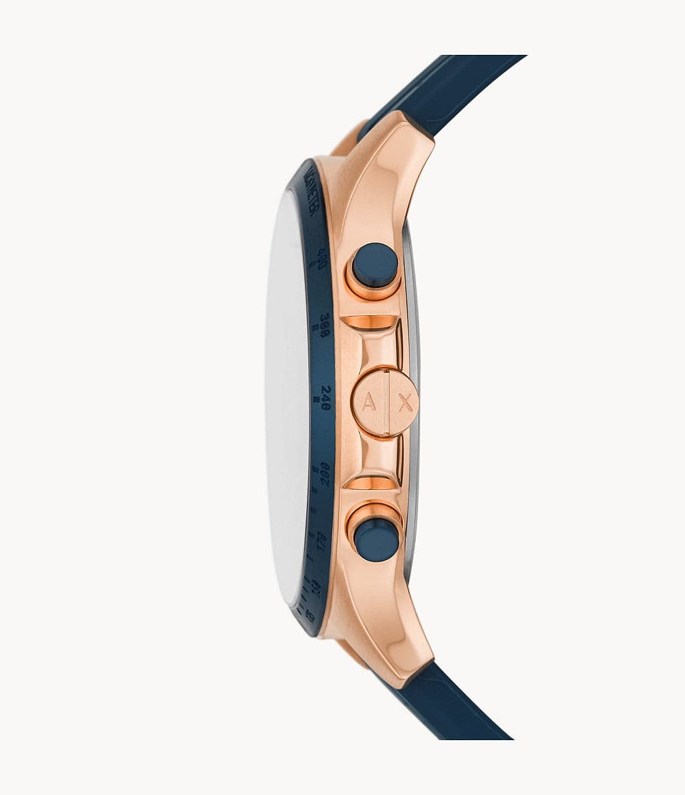 Armani Exchange Chronograph Blue Silicone Watch AX2440