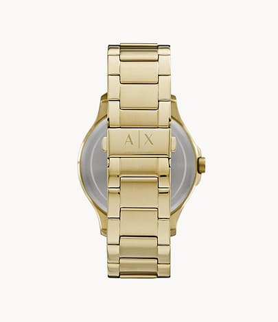 Armani Exchange Automatic Quartz Three-Hand Date Gold-Tone Stainless Steel Watch AX2443I - Kamal Watch Company