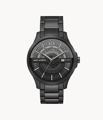 Armani Exchange Automatic Quartz Three-Hand Date Black Stainless Steel Watch AX2444I - Kamal Watch Company