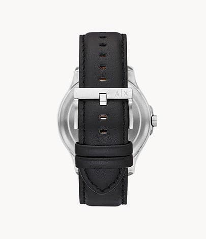 Armani Exchange Automatic Quartz Three-Hand Date Black Leather Watch AX2445I - Kamal Watch Company