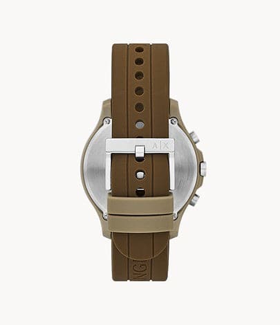 Armani Exchange Chronograph Brown Silicone Watch AX2448I - Kamal Watch Company