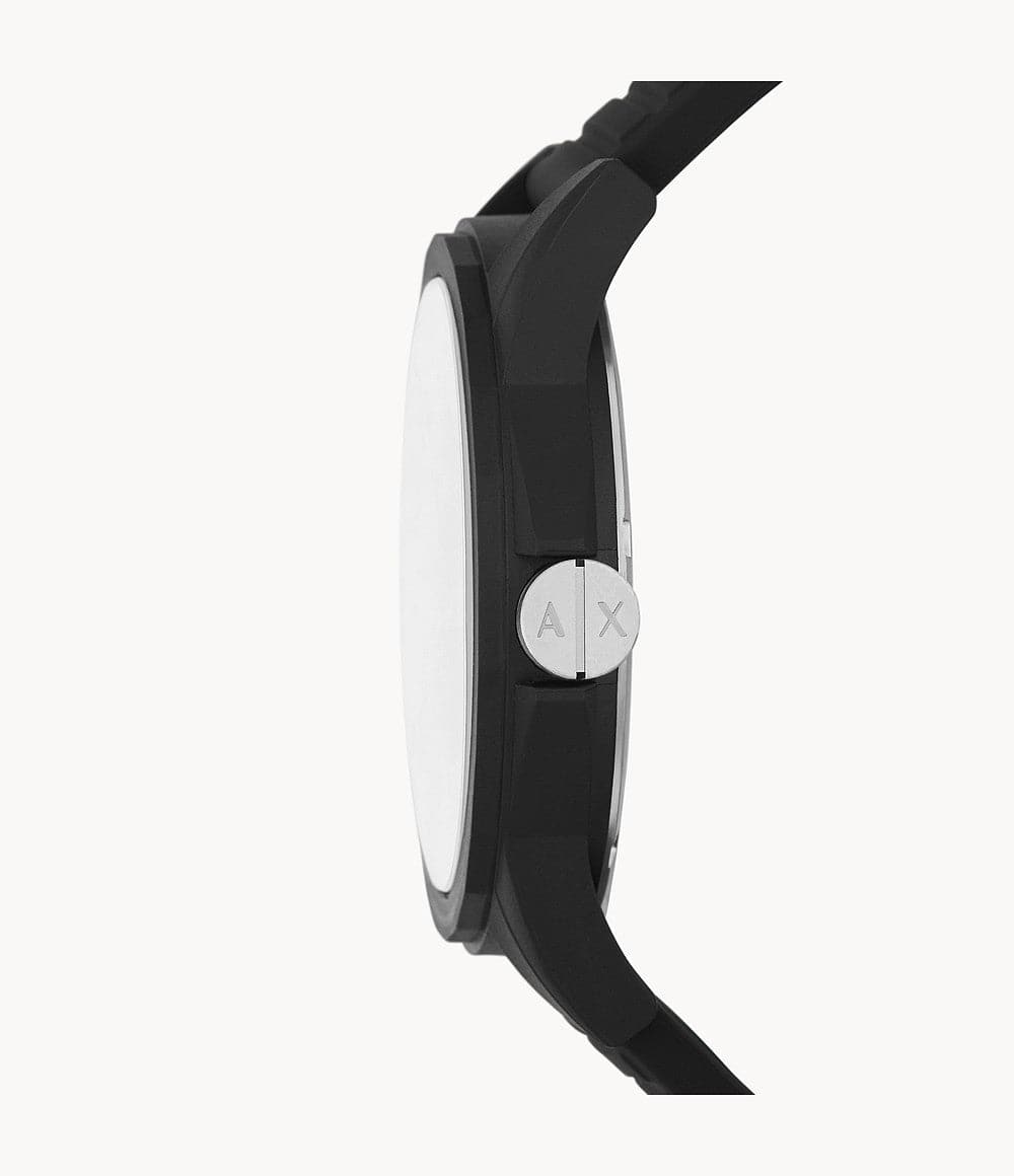 Armani Exchange Three-Hand Black Silicone Watch AX2520I - Kamal Watch Company